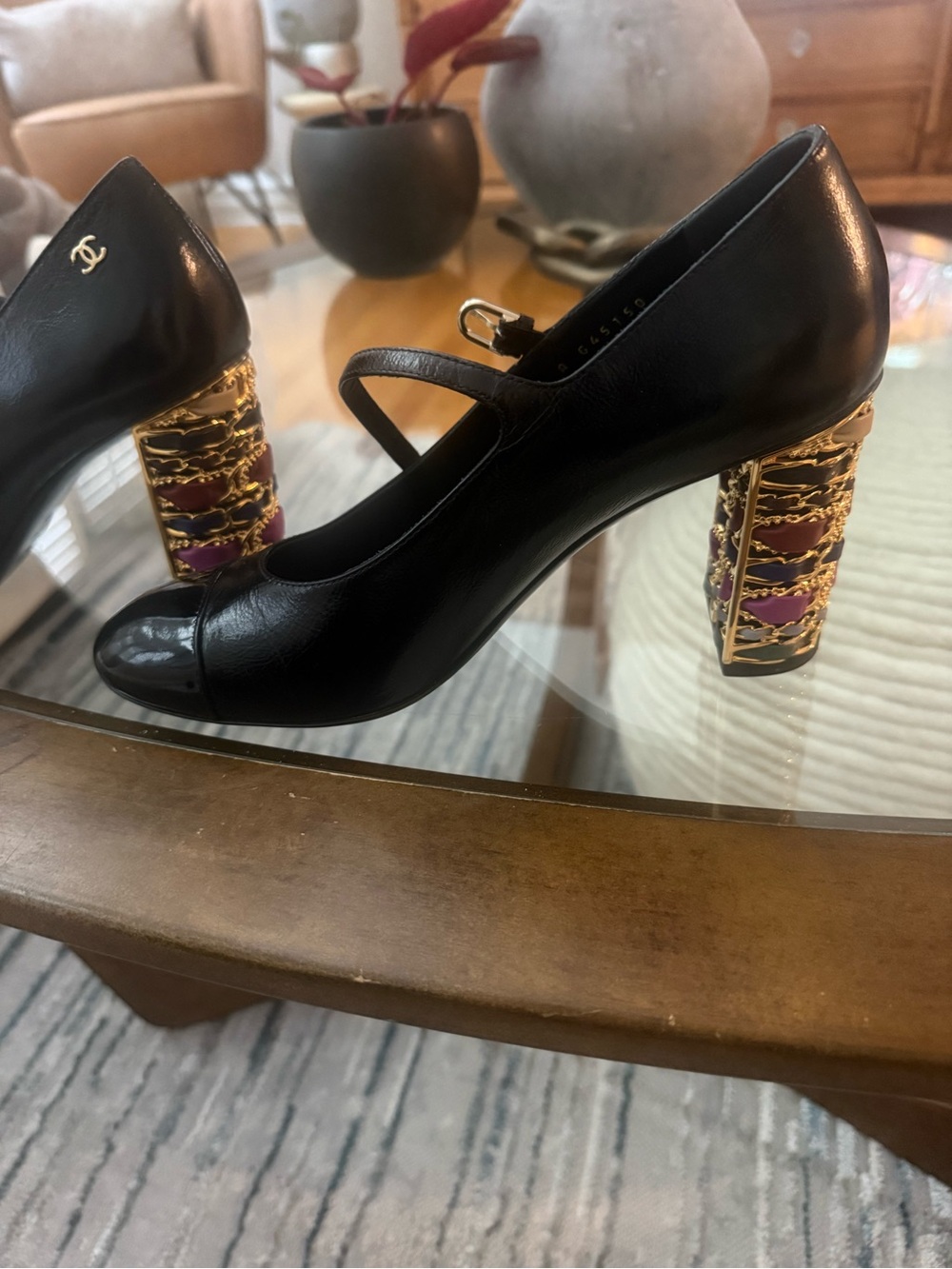 Chanel Block Heel Mary Jane